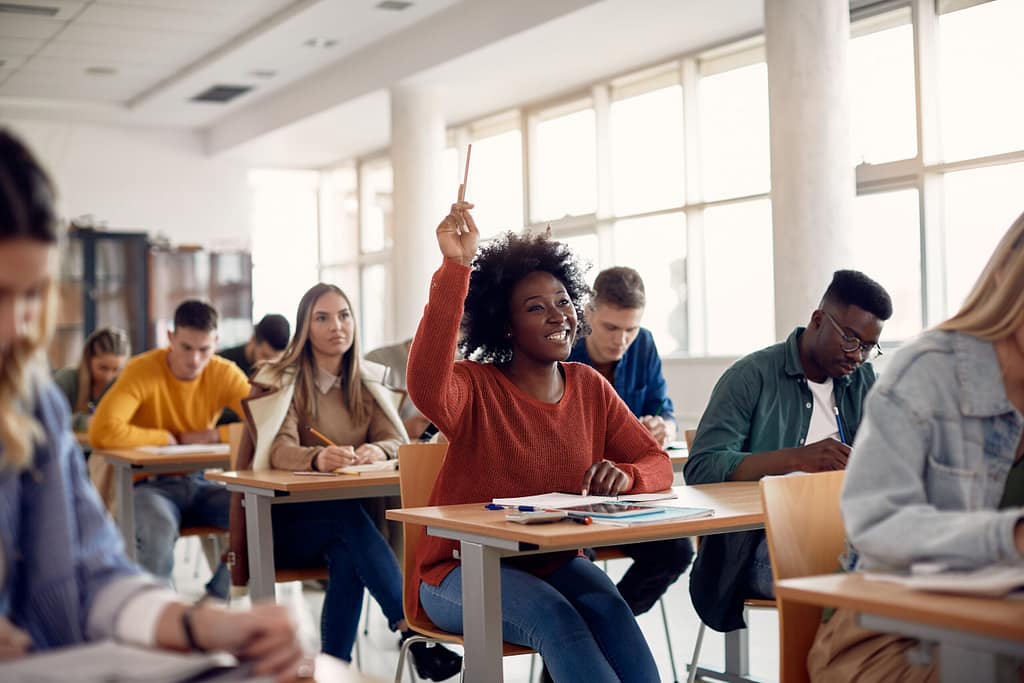 Photo d'une classe de rentrée décalée.